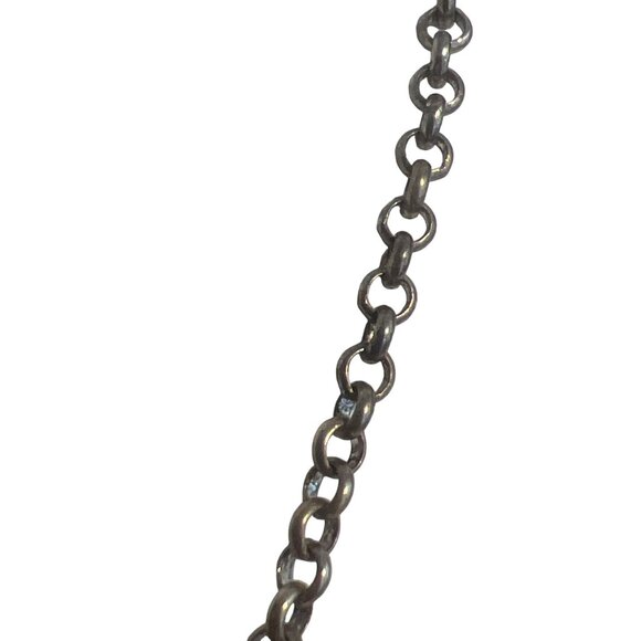 Vintage Robert Rose Necklace Silver Tone Southwestern Acrylic Beads Estate 15" - Picture 4 of 5